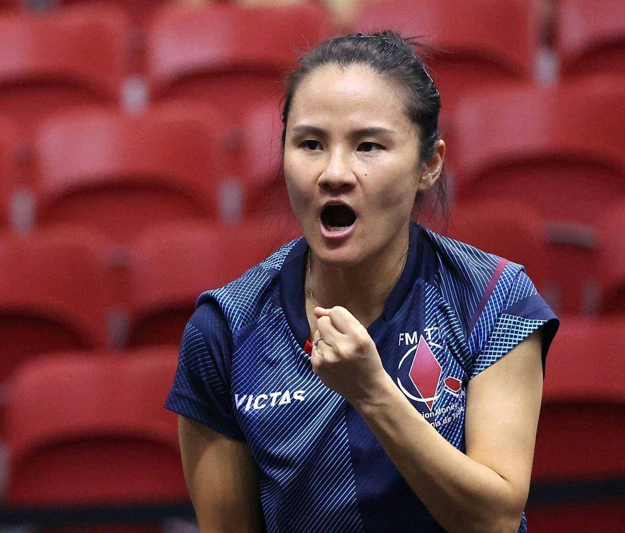 杨晓欣击败对手王楚钦特鲁姆普夺得混双冠军,击败特鲁