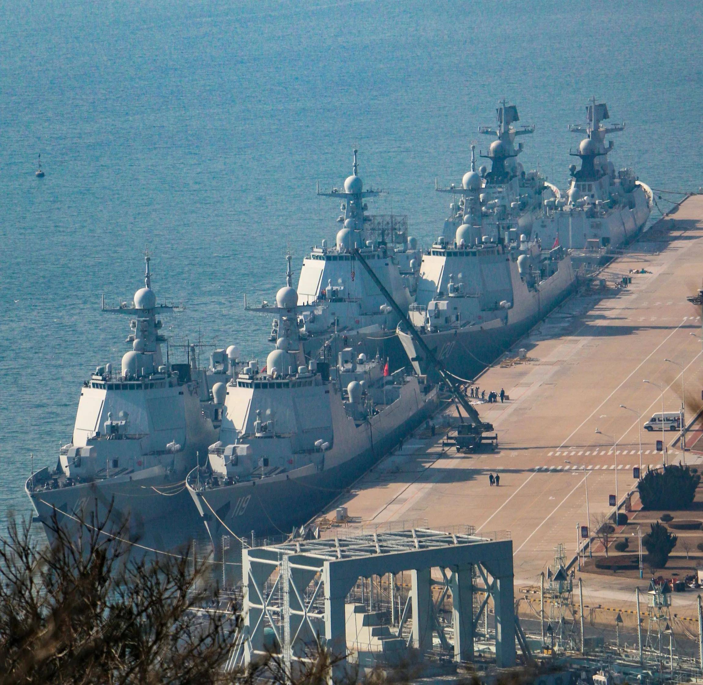 北海舰队迅速壮大,整体实力已经超过韩国海军_海军的_防空驱逐舰