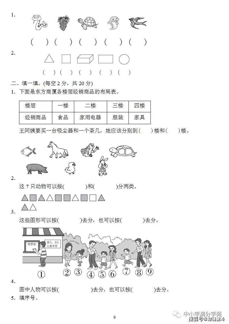 一年级数学下册：第三单位检测卷4套+谜底，典范、全面，可下载！