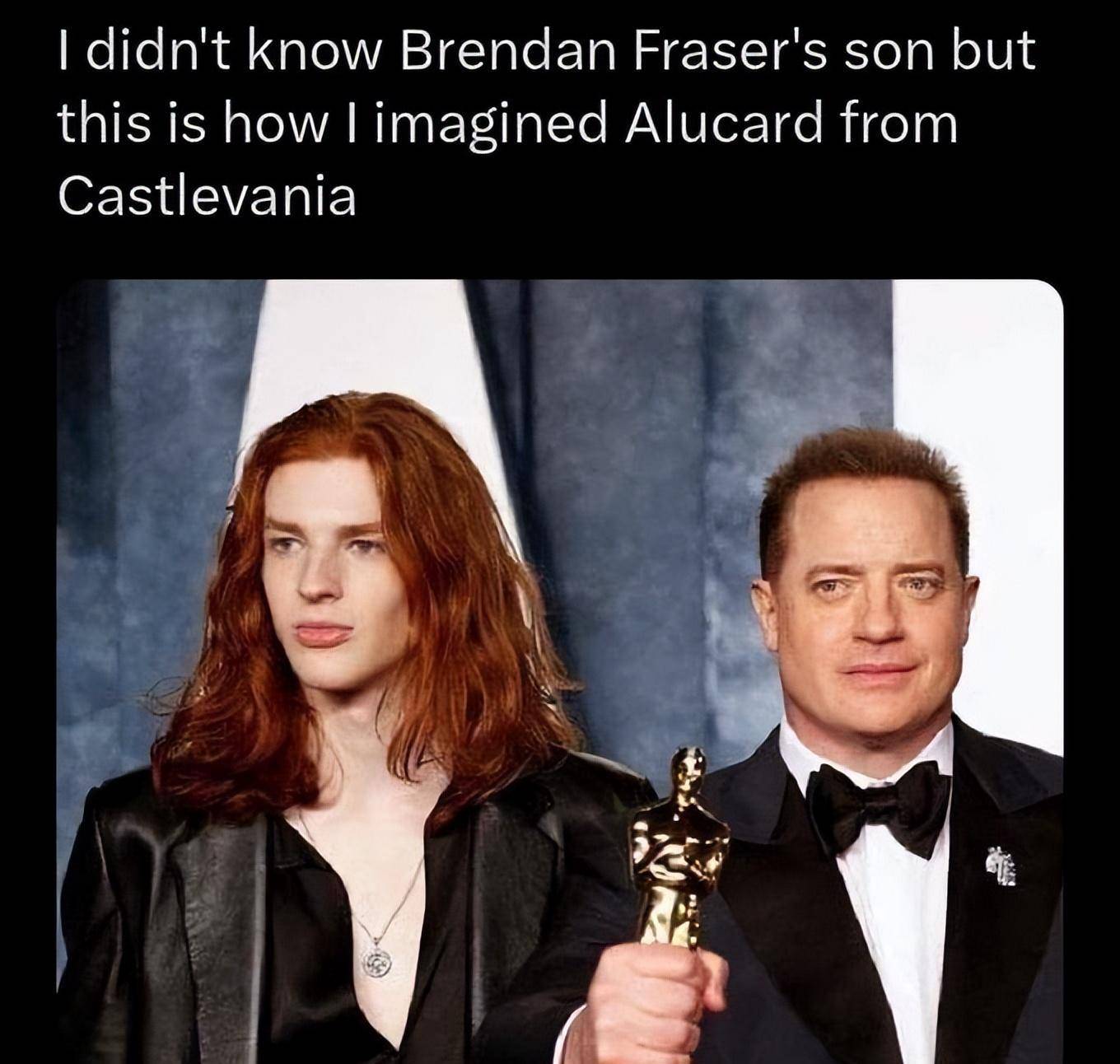 "虽然我不认识布兰登·弗雷泽儿子,但我心目中的阿鲁卡多在《恶魔城》