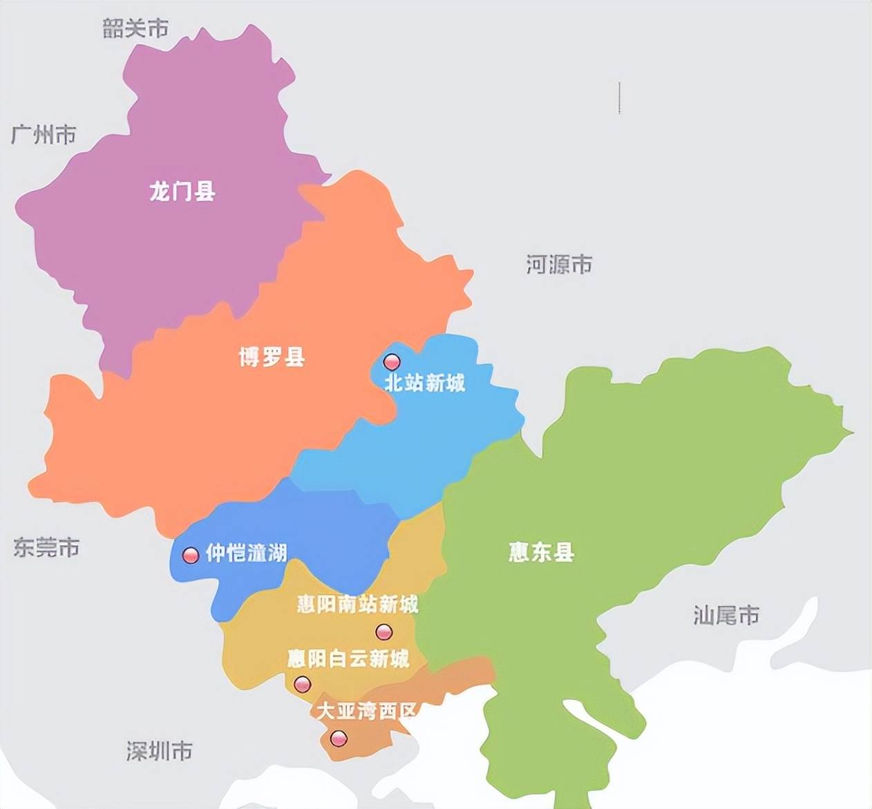 广东惠州各镇地图图片