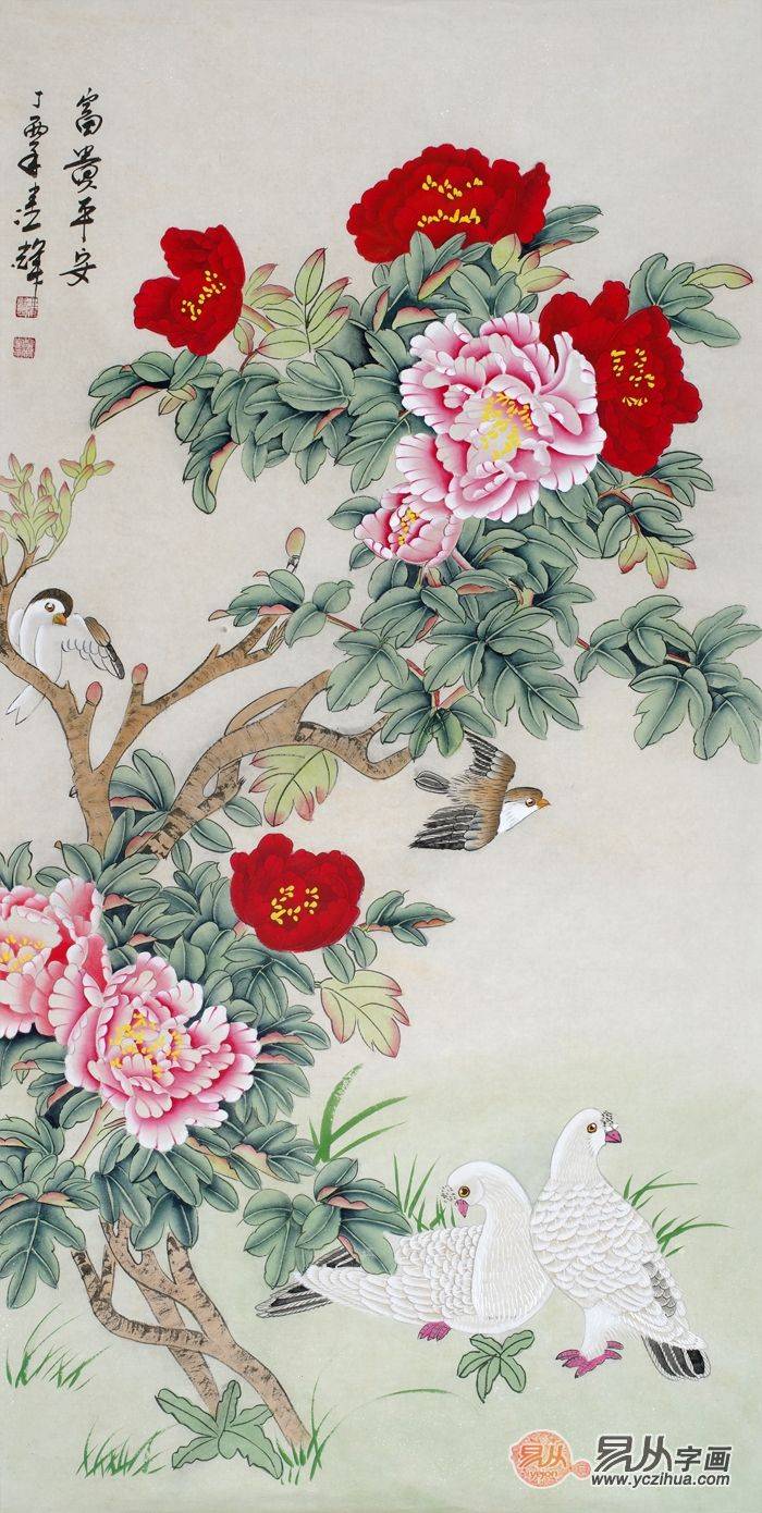 王建辉花鸟国画 韵味别致典雅 寓意吉祥美好_作品_易从_艺术