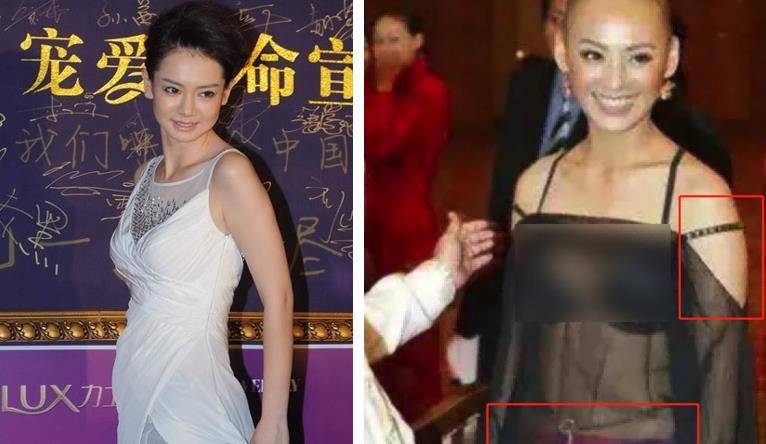 蕾丝,印花,透视装,娱乐圈没被扒出的"底裤",全在红毯暴露了_裙子_内衣