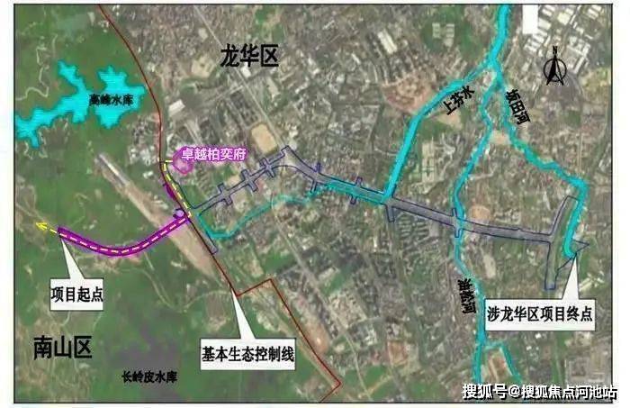 往西可以轉到僑城東路北延和沙河西路建成後的整個僑城東路全長約17