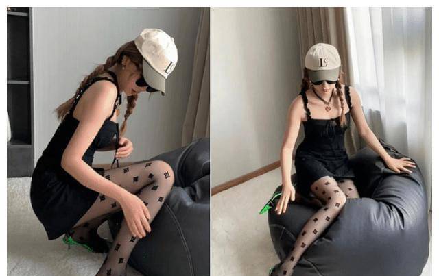 虞书欣晒性感美照,穿吊带裙跪在沙发上秀长腿,脚上一双鞋近3000_照片
