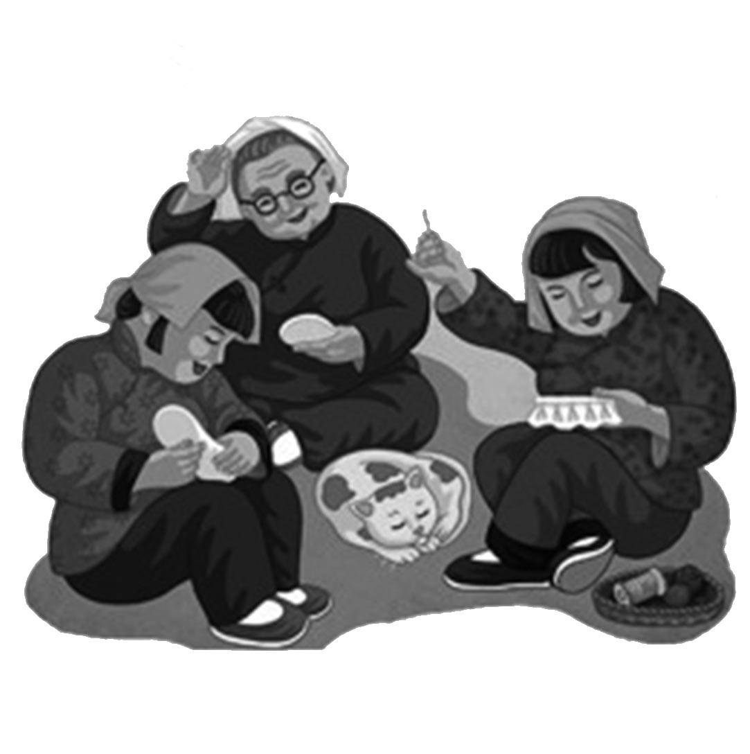 晚上点着煤油灯,她也经常纳袜底,做布鞋,织毛衣,甚至为我们缝过衣服