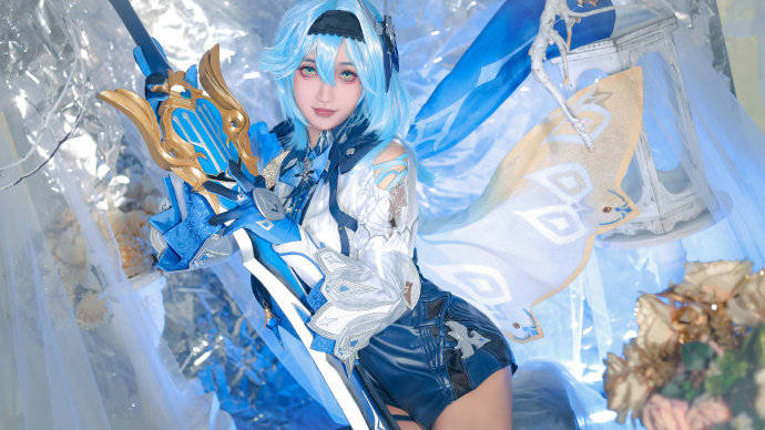 cos:原神優菈·勞倫斯cosplay正片12p-高梨梨紗_伊喵_白嫖_部落