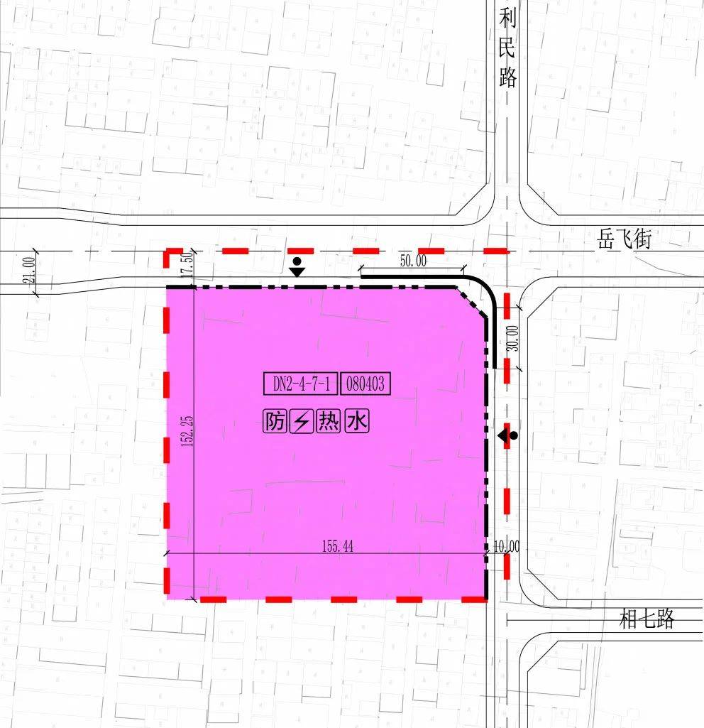 批后公告岳飞街与利民路交叉口西南dn2-4-7-1地块该项目位于北关区