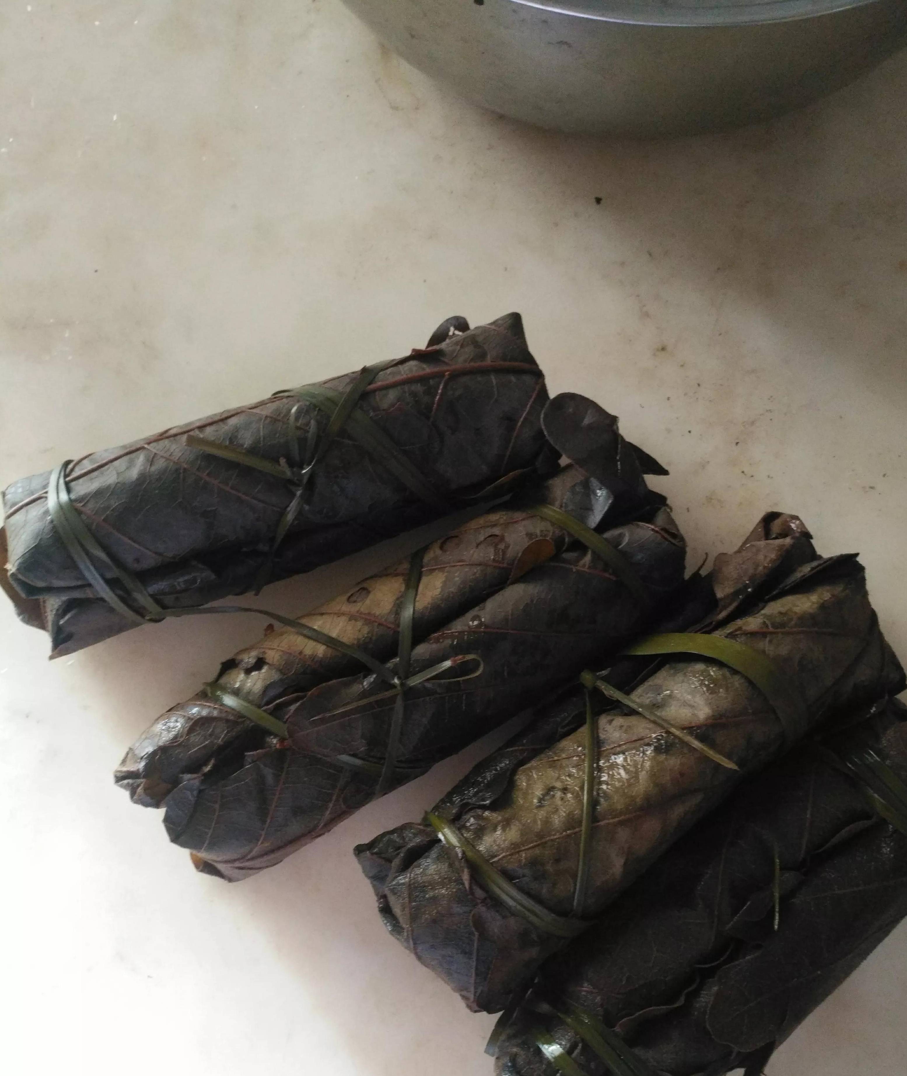 家乡的美食――胡叶粽子_叶子_人们_椭圆形