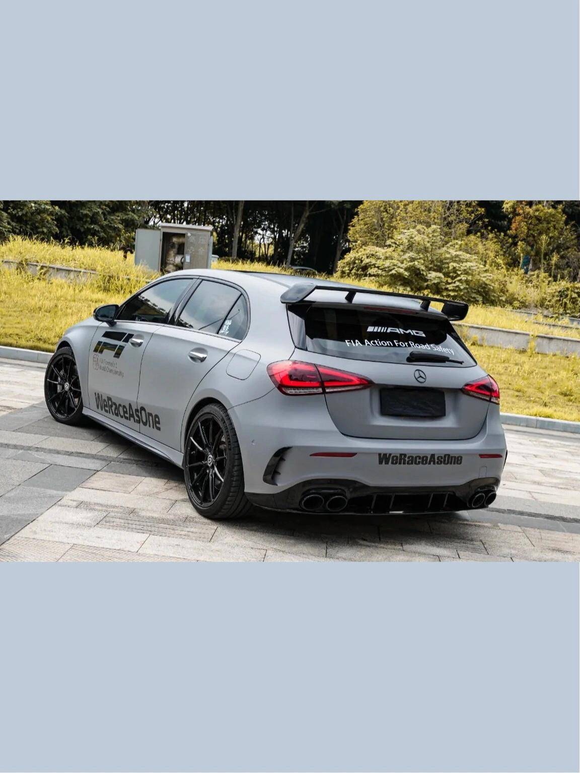 奔驰a45-icr改色膜静夜灰,高级灰控的福音_派对_气质_小钢炮