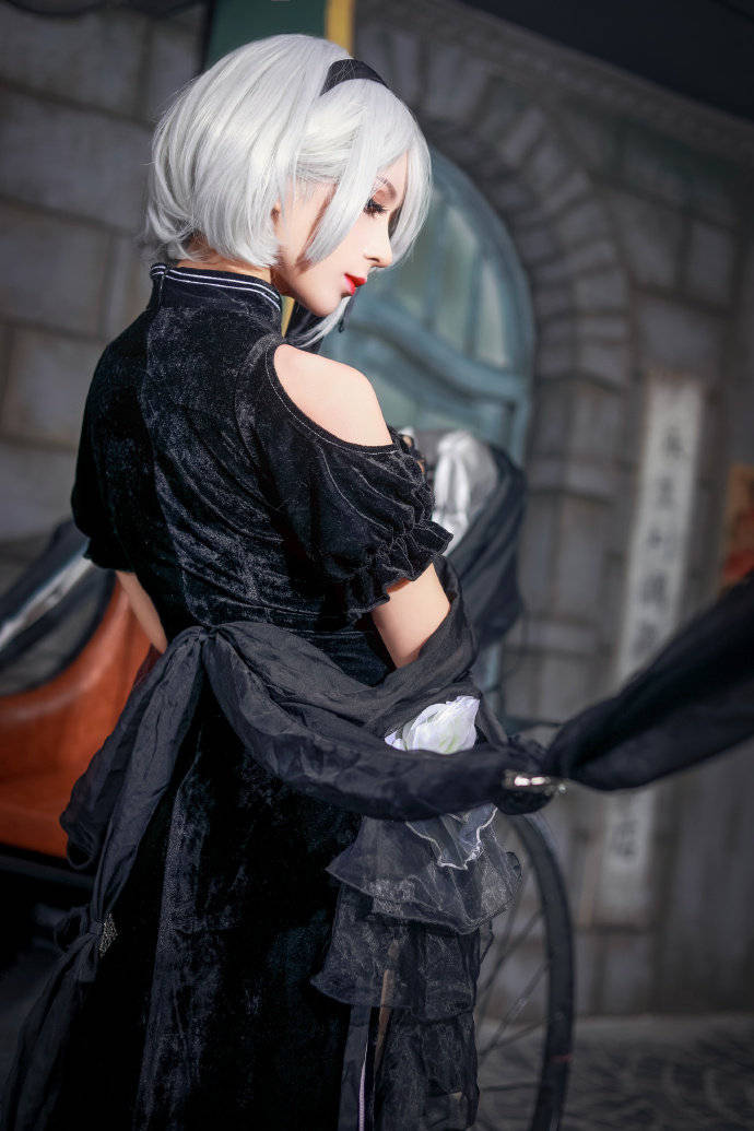 cos:尼尔机械纪元2b尤尔哈二号b型cosplay正片9p-颖儿w_伊喵_白嫖