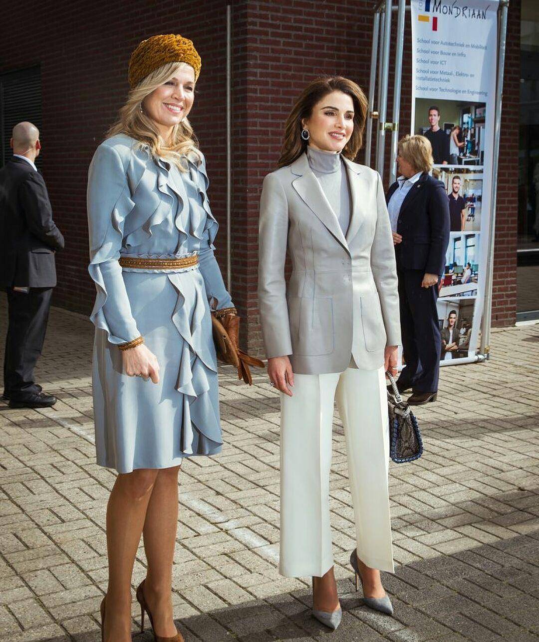 约旦王后不愧是最美王后,52岁不见老,衣品时髦优雅大气太养眼_拉尼亚