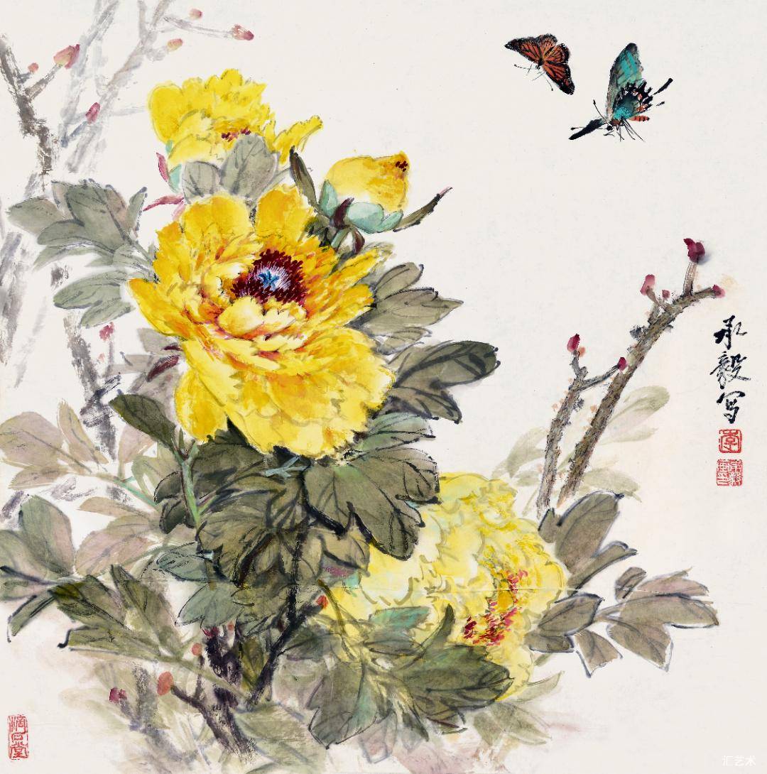 中国近现代名家画集李承毅_先生_年代_牡丹