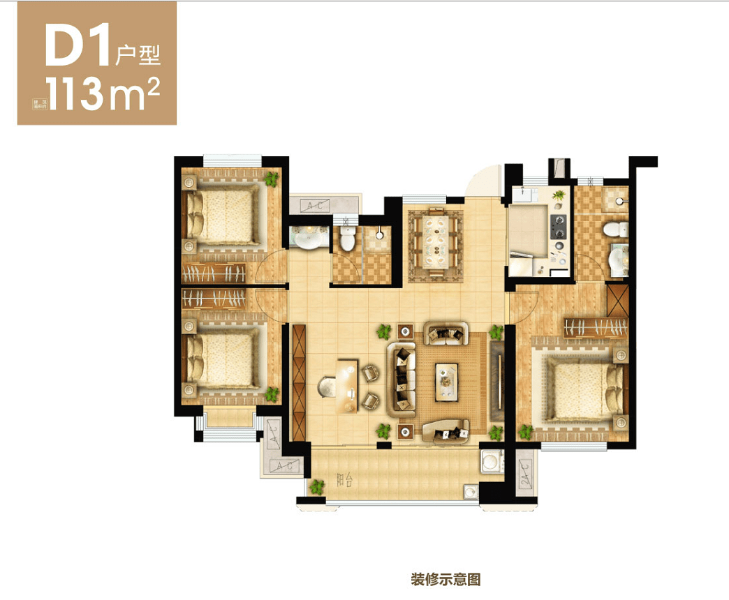 赣州正荣悦玺间距图图片