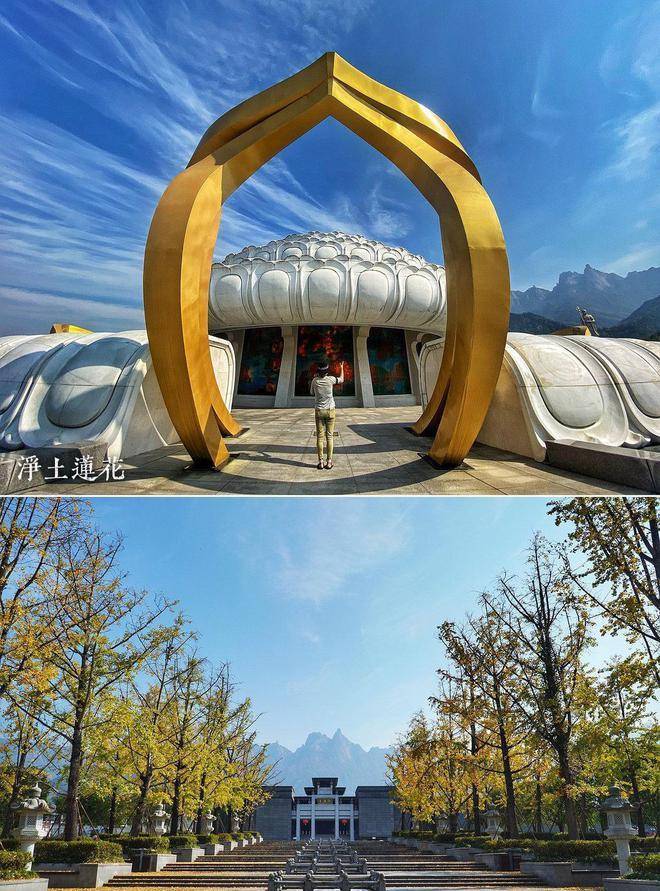 地点:安徽池州九华山听说原来立圣像是要在大觉禅寺那块土地,也就是