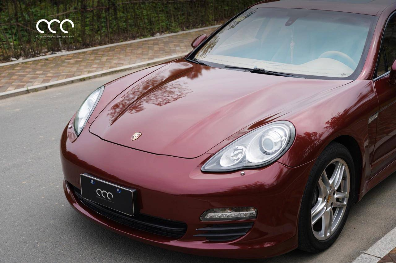 保时捷911targa纪念版漫彩改色膜车厘子红,深邃的红色_搜狐汽车_搜狐
