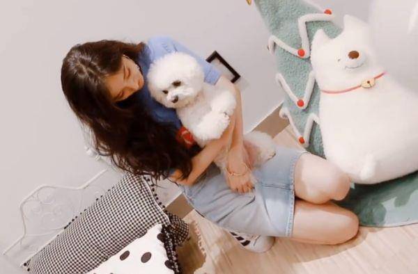 杨幂跪在地上和狗子拍照,却忘记自己穿的是短裙,救场反应堪称教科书