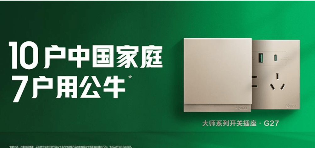 "公牛的这句宣传语,并不夸张,也足以彰显其行业地位.