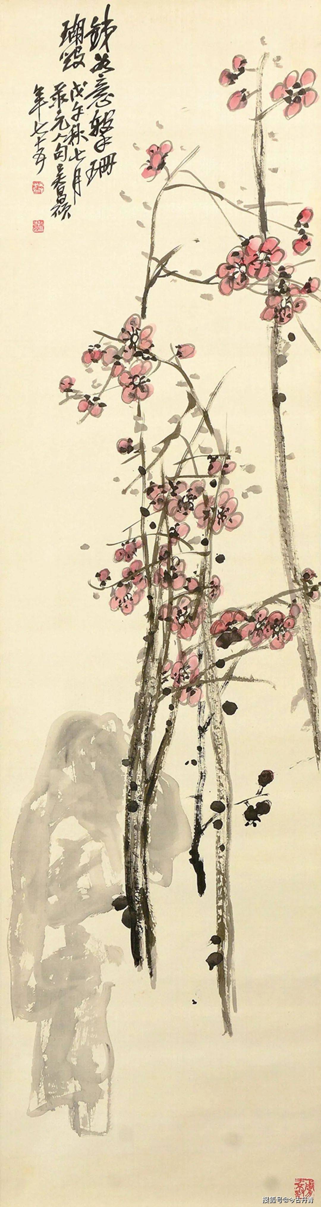 吴昌硕|梅兰竹菊大赏合集_梅花_兰叶_兰花