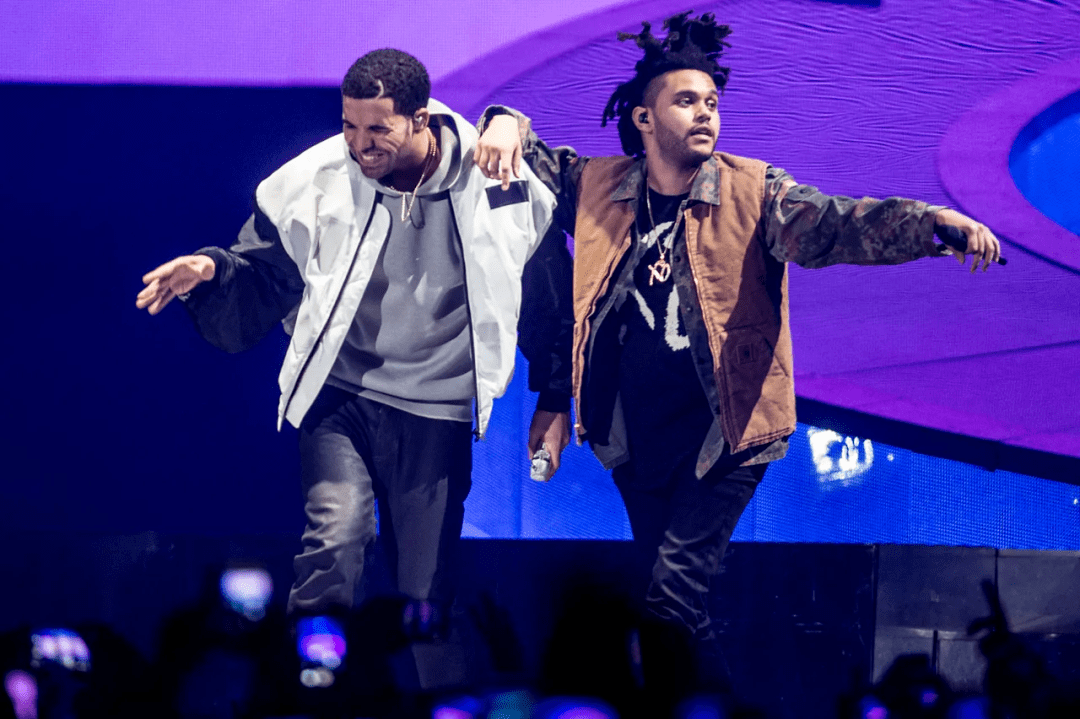 这首歌的制作采用了美国歌手drake 和 the weeknd 声音训练模型