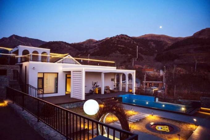 天津蓟县盘山艺融山舍民宿,三面环山绝美视角!