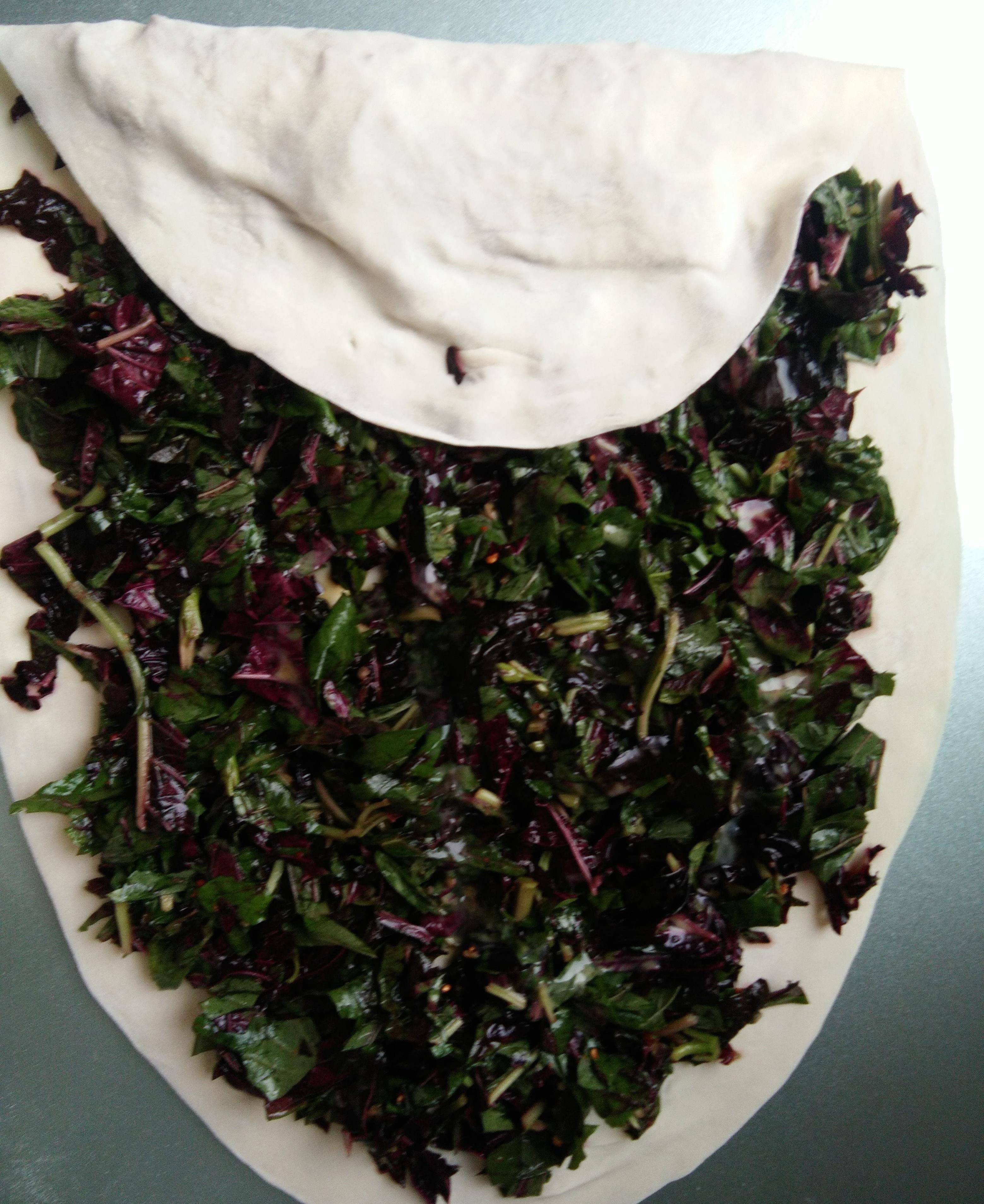 苋菜卷馍,皮薄馅多不漏水,柔软味道鲜_大火_面团_食用油