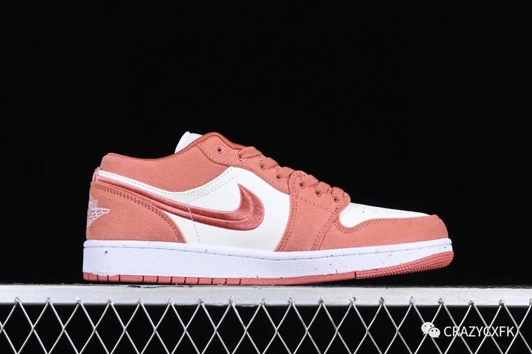 乔丹air jordan 1 low canvas aj1 粉白脚趾低帮篮球鞋_色调_刺绣