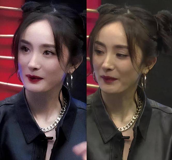 痘痘瑕疵尽显不见少女感杨幂在外的人设一直都是少女,无论演戏还是