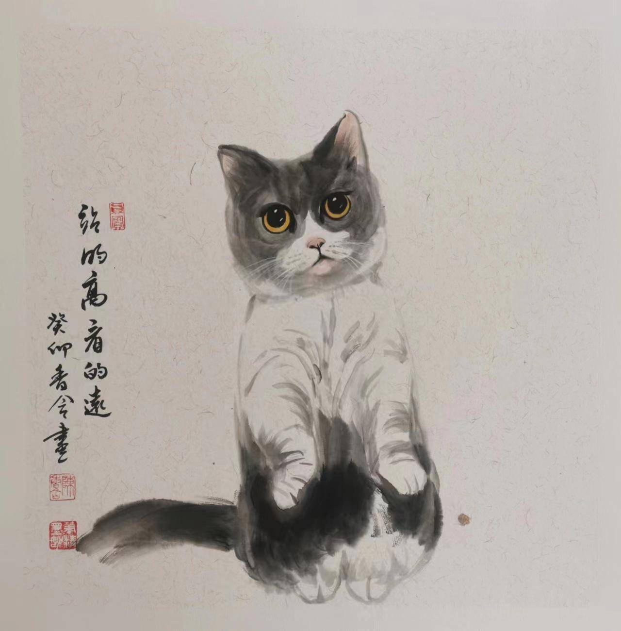 墨融灵悟 香含画猫——当代著名女画家陈香含书画作品展讯_天津