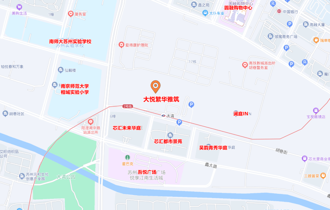 大悦繁华雅筑位于相城区高铁新城相城大道东,陶村街南,位置上来看属于