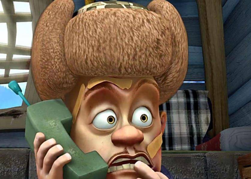 光头强刚来狗熊岭砍树的时候,他使用的就是大哥大.