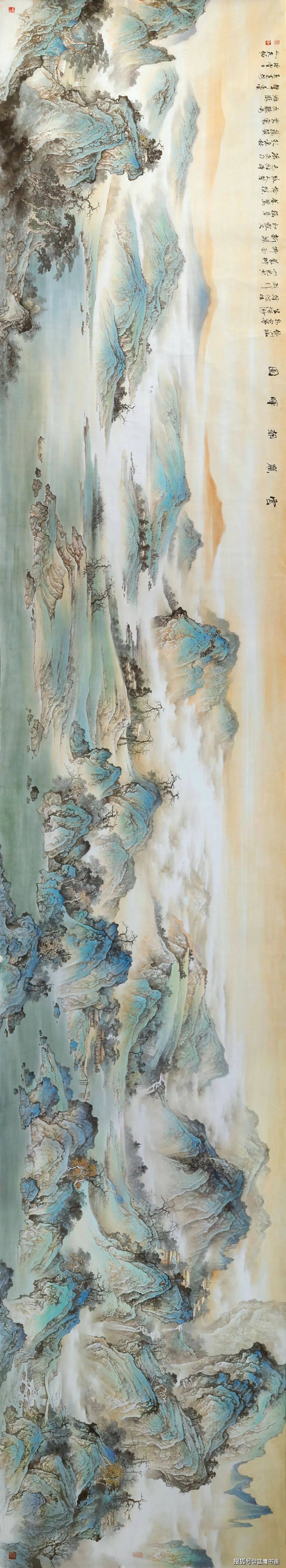 当代山水画名家杨天佑先生作品:富有韵律,气韵灵动飘逸_山色_山野