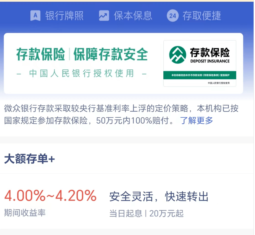 存贷利率倒挂！招行贷款利率3.4%，微众大额存单利率4.2%......