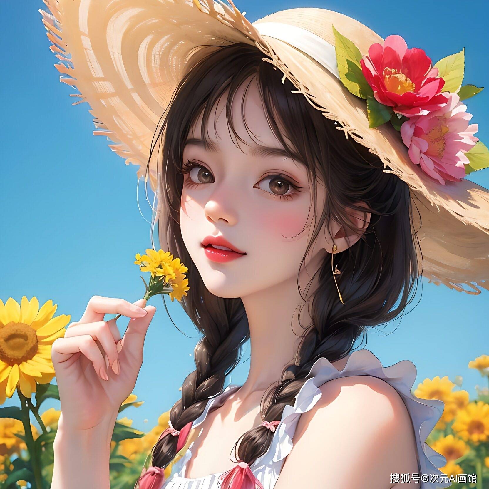 清甜美少女头像ai绘画测试:小狸猫,模型:人物模型(基础),风格:# 淡妆