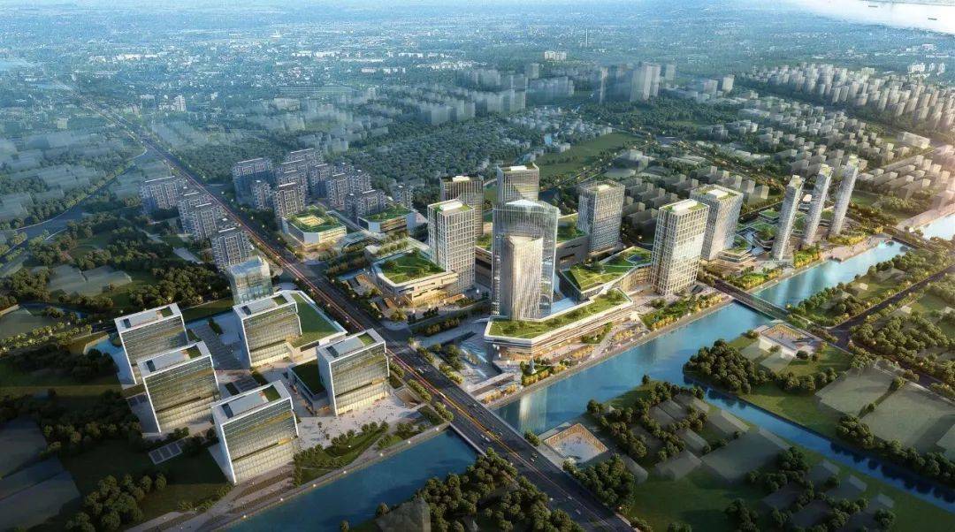 沿景洪路两侧打造约120米城市高地,沿春申塘打造滨水地标,另外,这里还