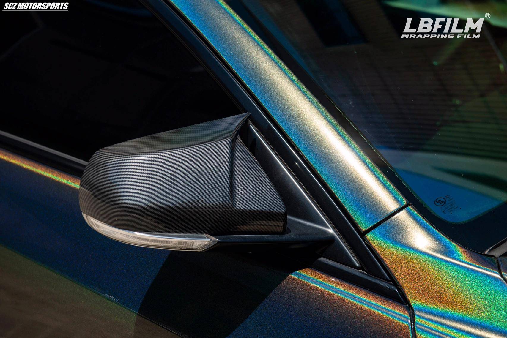 凯迪拉克lb改色膜镭射粉,带有彩虹的感觉_搜狐汽车_搜狐网