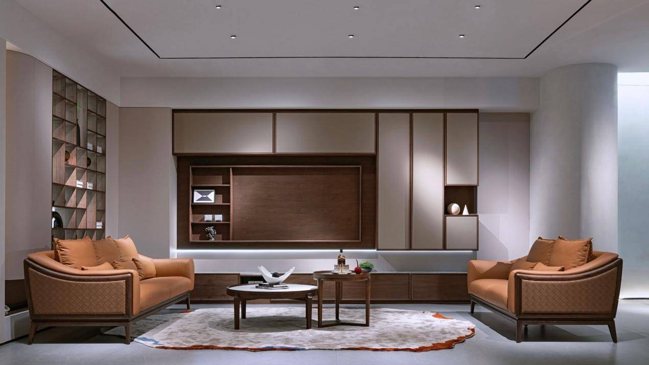 塞纳枫情 · 风度,表达东方的质感和意境美的客厅生活_家具_空间_元素