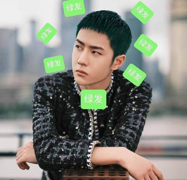 王一博放绿发库存照,粉丝回应又怂又刚,评论区留言亮了!