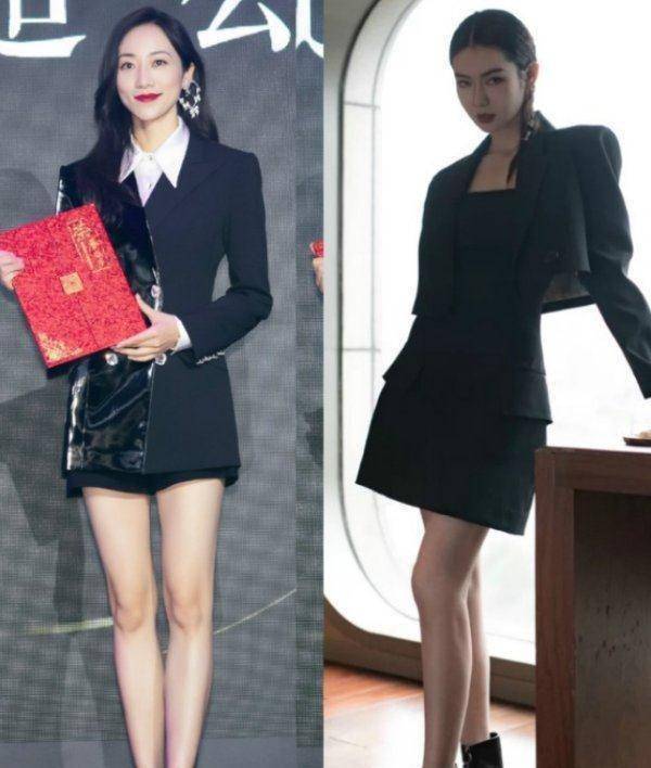 西装下面别再配裤子了,参考戚薇和韩雪的哪些穿搭,气质高级?
