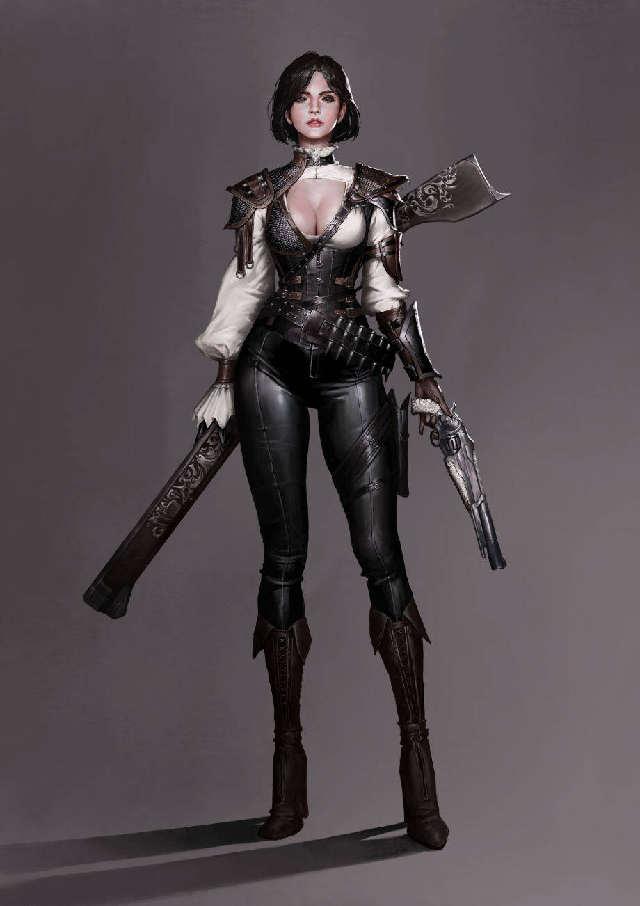 在maya,zbrush 和 substance 3d 中创建女枪手(p1)_参考_角色_tank