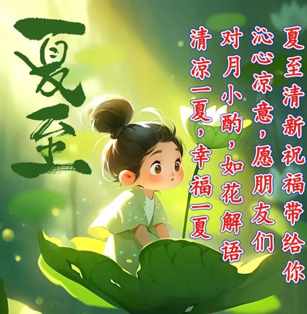 问候祝福图片带字温馨 夏至早上好问候祝福图片_真正的朋友_心情_世界