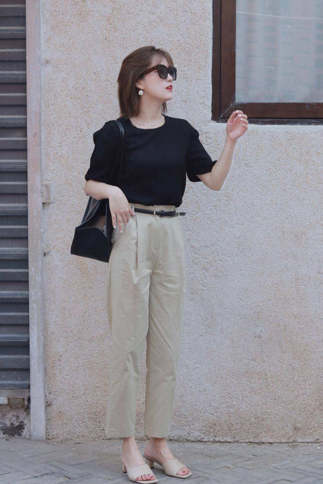 夏天,解锁"阔腿裤"的时髦穿法:搭这4件上衣_造型_版型_款式