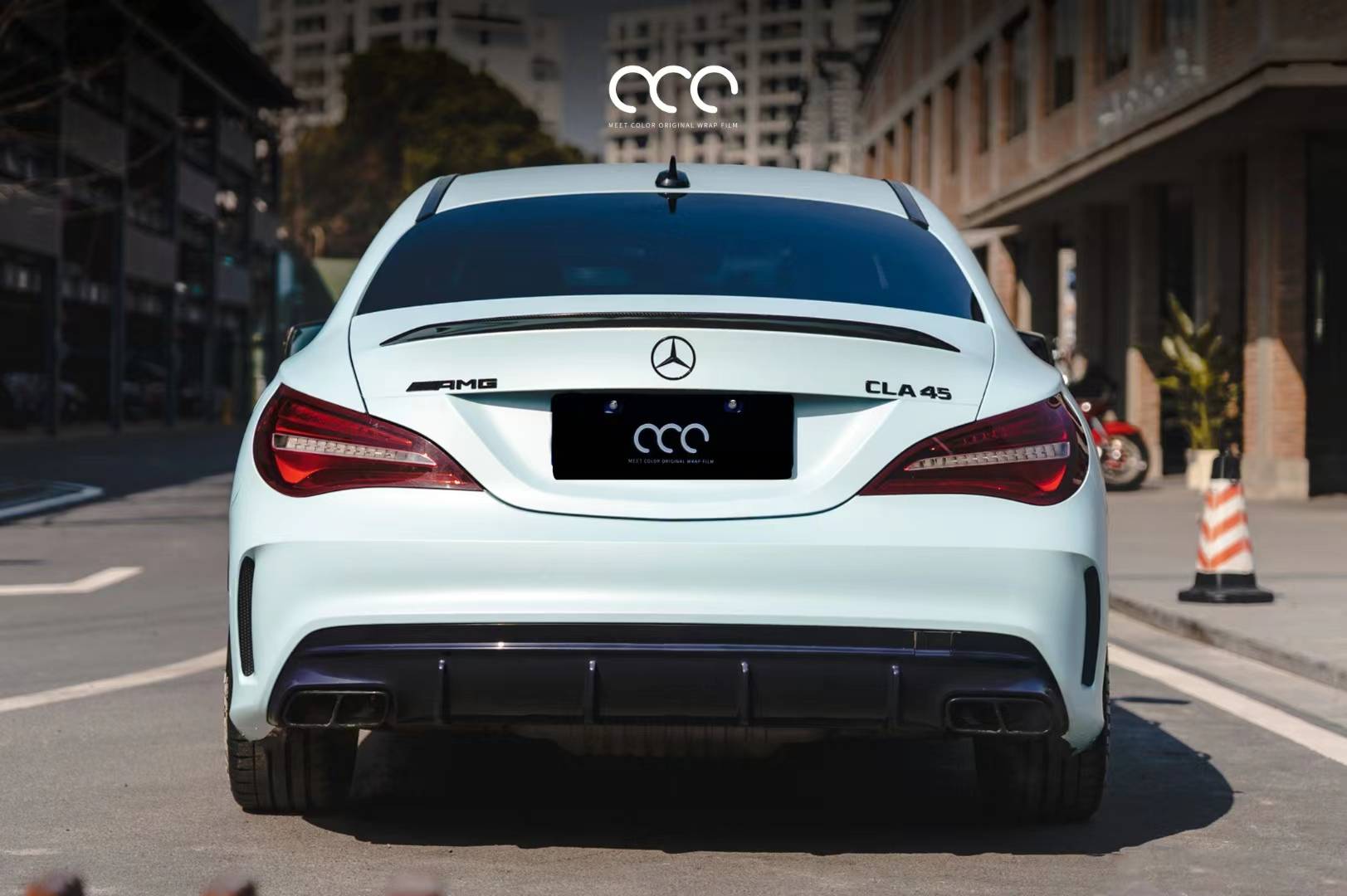 奔驰cla45漫彩改色膜超亚婴蓝,从此一眼万年_搜狐汽车_搜狐网