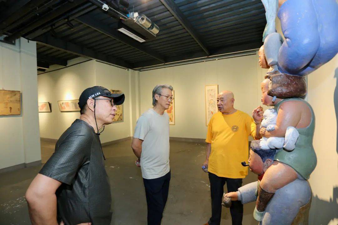 追踪溯源——李旺水墨作品展现场柴博森,阚传好在现场