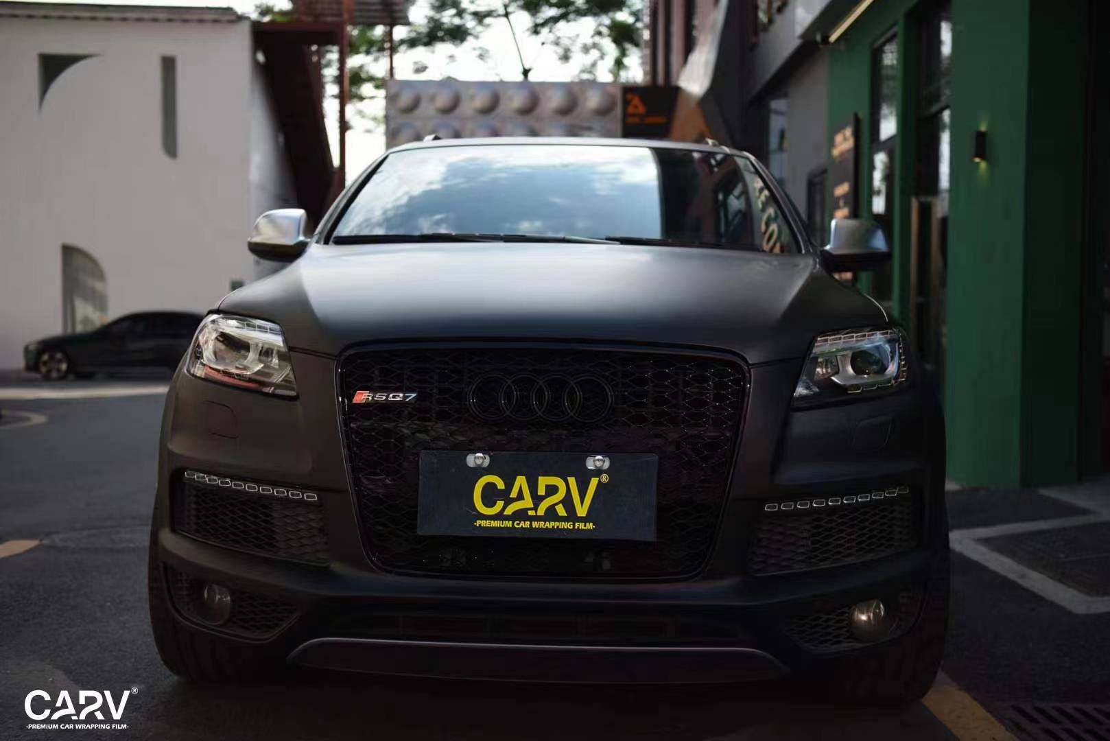 奥迪rsq7卡孚改色膜消光黑,让车身更显完美_搜狐汽车_搜狐网
