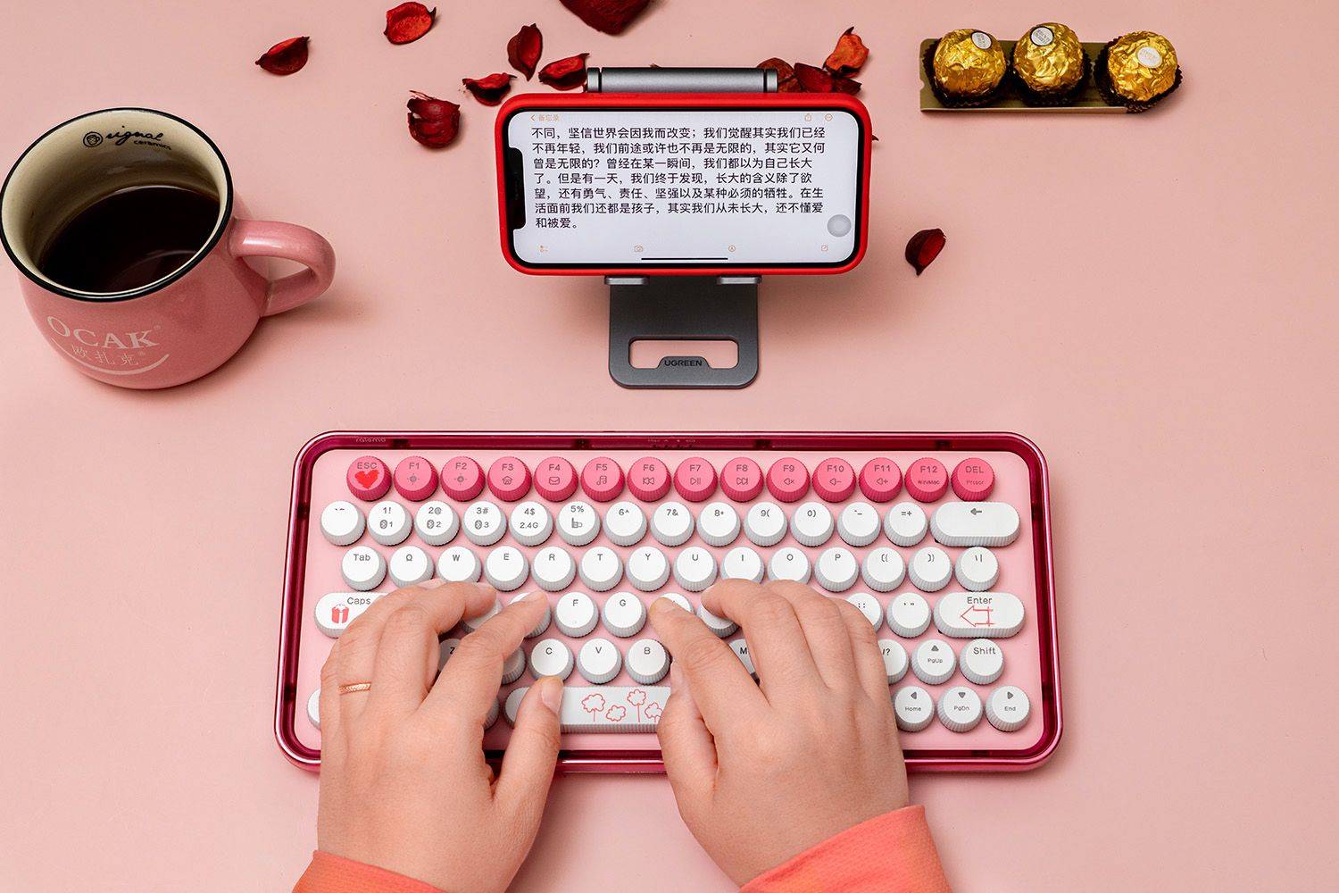 老婆过生日送了雷柏ralemo Pre 5键盘，办公室女同事都问是啥型号