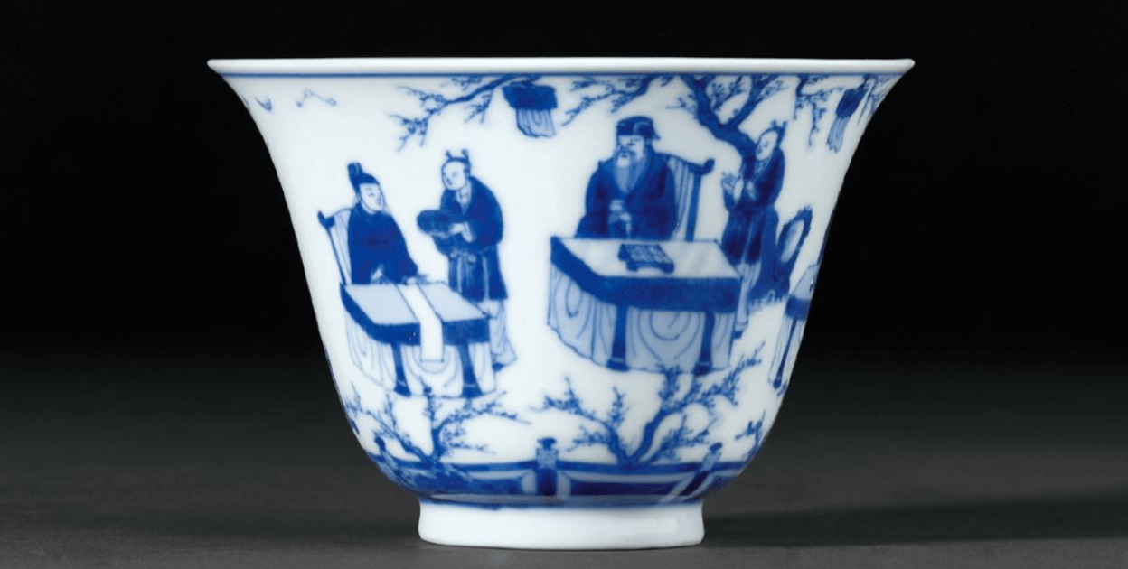 中国民間青花瓷 A fine blue and white 'chrysanthemum' jar, Mark and period