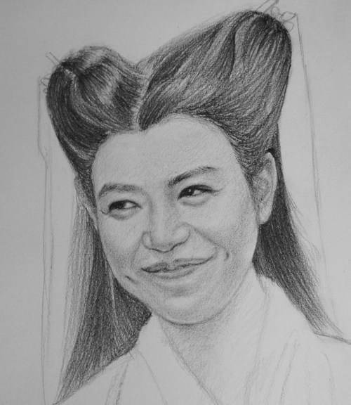 明星铅笔肖像画,王宝强孙俪最逼真,杨幂画的最丑_屏幕_娘娘_功底