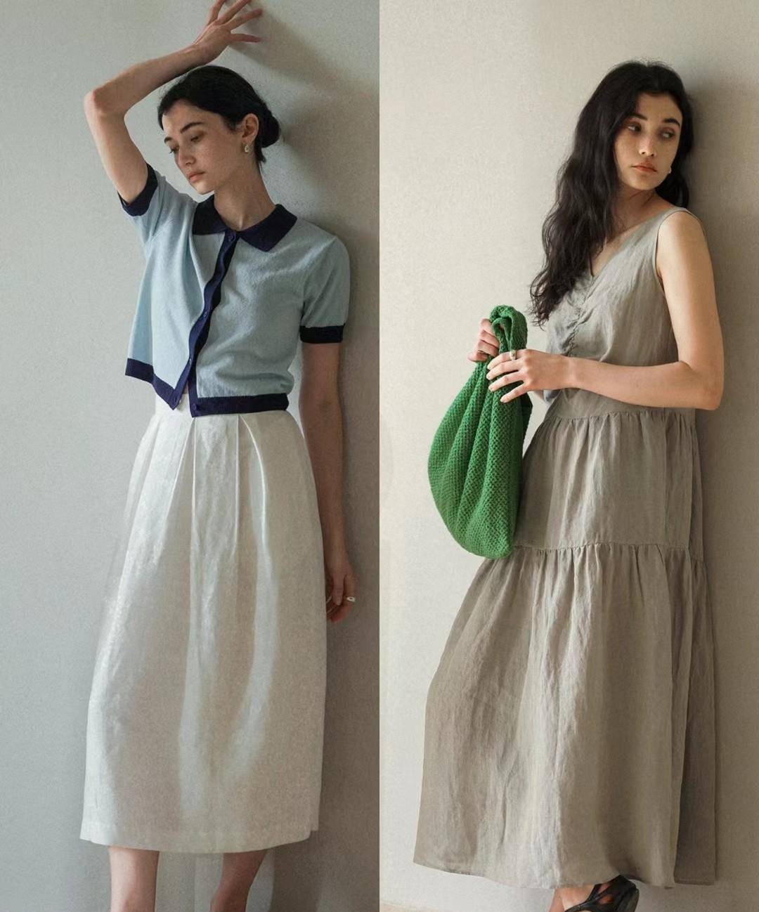 慵懒艺术法式穿搭示范,演绎休闲时尚感_风格_自然_夏天