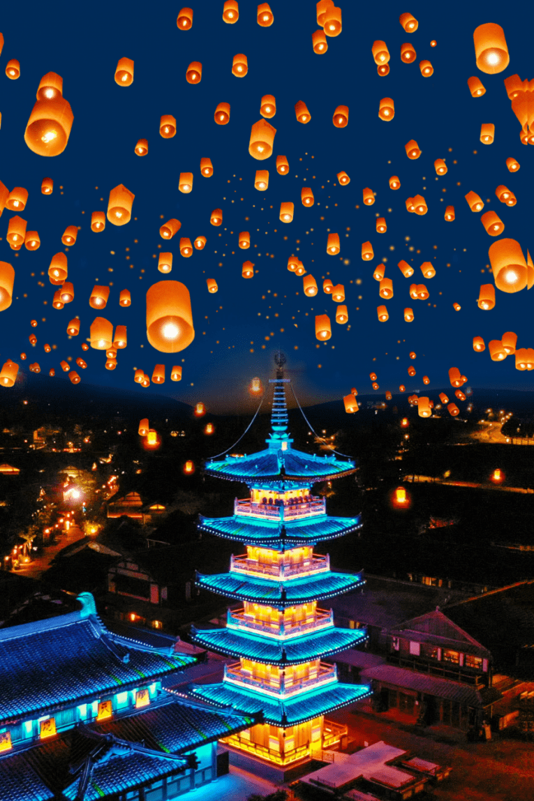 这个夏天,拈花湾孔明灯演艺唯美上线.